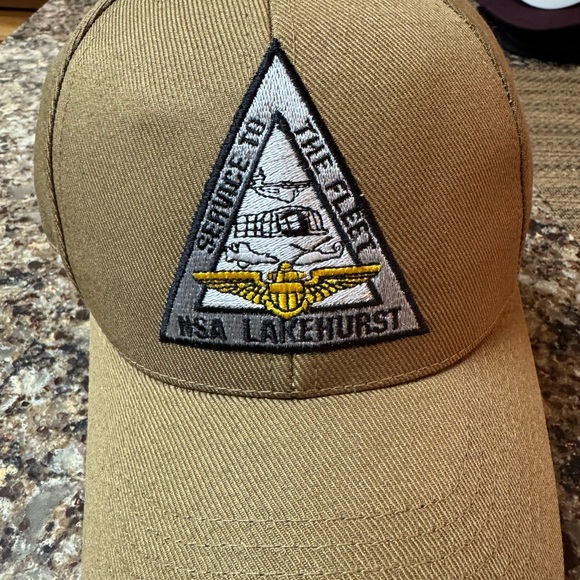 Tan NSA Naval Support Activity Lakehurst Adjustable Ball Cap - Picture 7 of 8